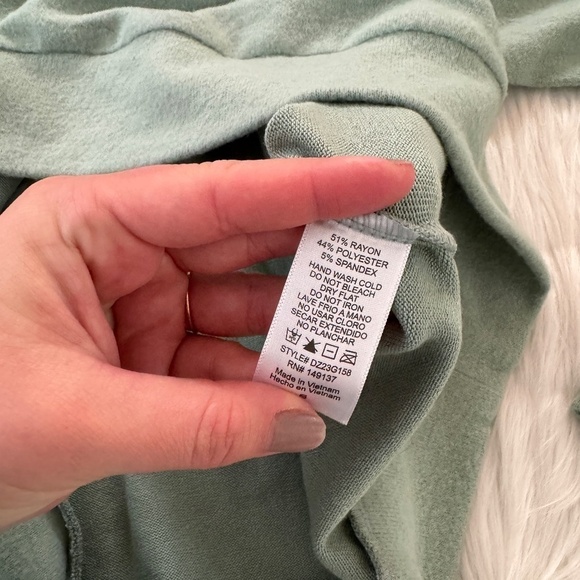 Double Zero Mint Green Soft Long Sleeve Top - Picture 3 of 4